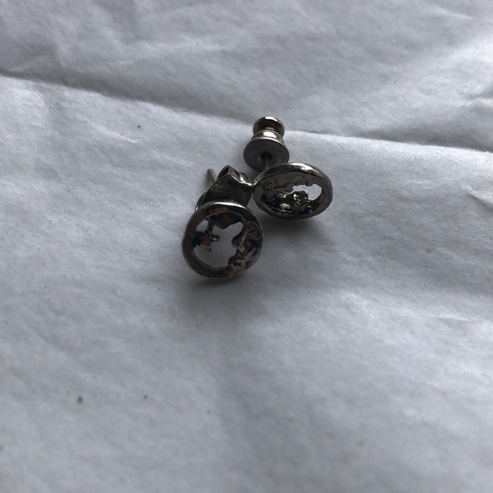Sterling Silver Moon and Stars Stud Earrings